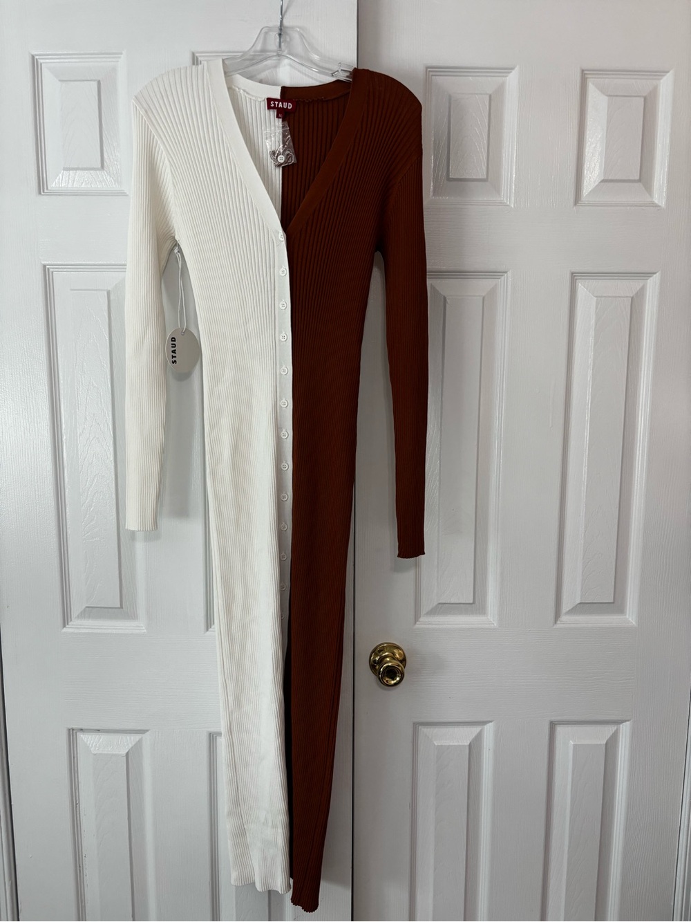 Staud NWT sweater dress Two-Tone Ribbed size M